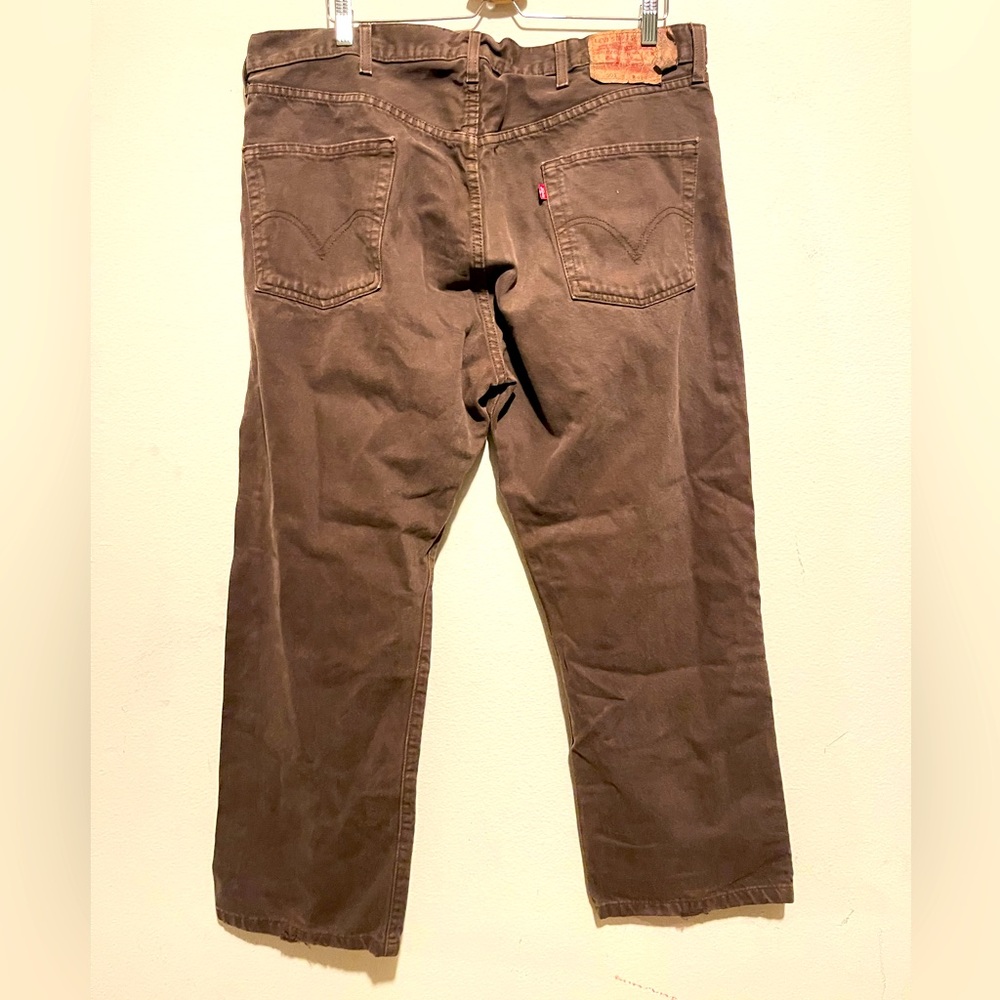 Levi's 501 Drown Dark Wash Vintage Mens Jeans USA Button Fly Size 42x32 Cotton
